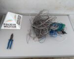 Após denúncia, PM prende homem dentro de oficina furtando cabos elétricos