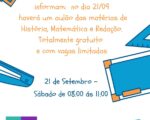 Aulão gratuito para quem vai prestar ENEM e CEFET será realizado neste sábado