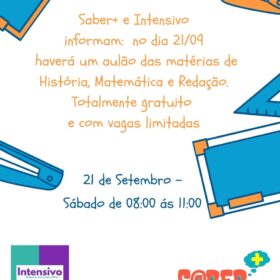 Aulão gratuito para quem vai prestar ENEM e CEFET será realizado neste sábado