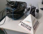 PM apreende acusado de ser receptador de fios futados em Claudio