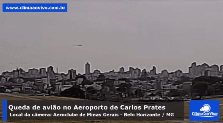 Veja o vídeo do momento da queda da aeronave em Belo Horizonte