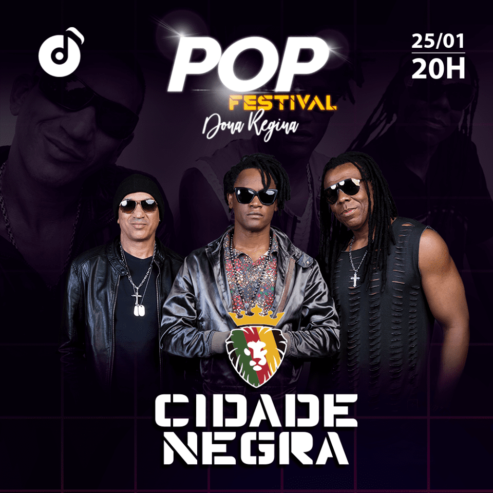 Espaço Dona Regina: primeira edição do Pop Festival conta com as bandas Cidade Negra, Coldplay cover e Marron 5 cover