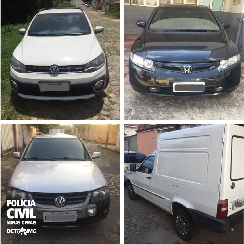 Polícia Civil de Minas Gerais faz diligências em Belo Horizonte e em Divinópolis em busca de veículos clonados