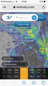Acompanhe a forma&ccedil;&atilde;o e a evolu&ccedil;&atilde;o do ciclone que est&aacute; trazendo a chuva e ventos