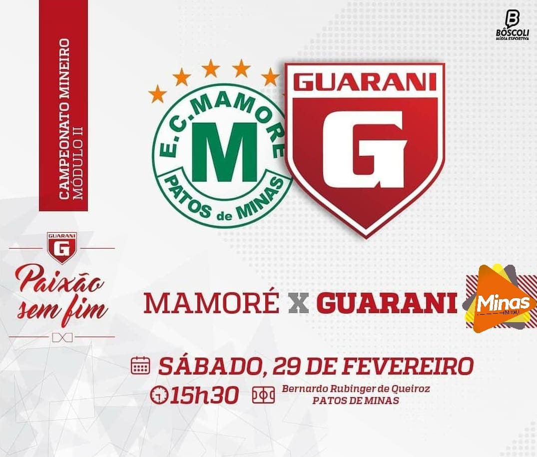 A equipe de esportes da Minas FM já está em Patos de Minas para mais uma transmissão do Guarani