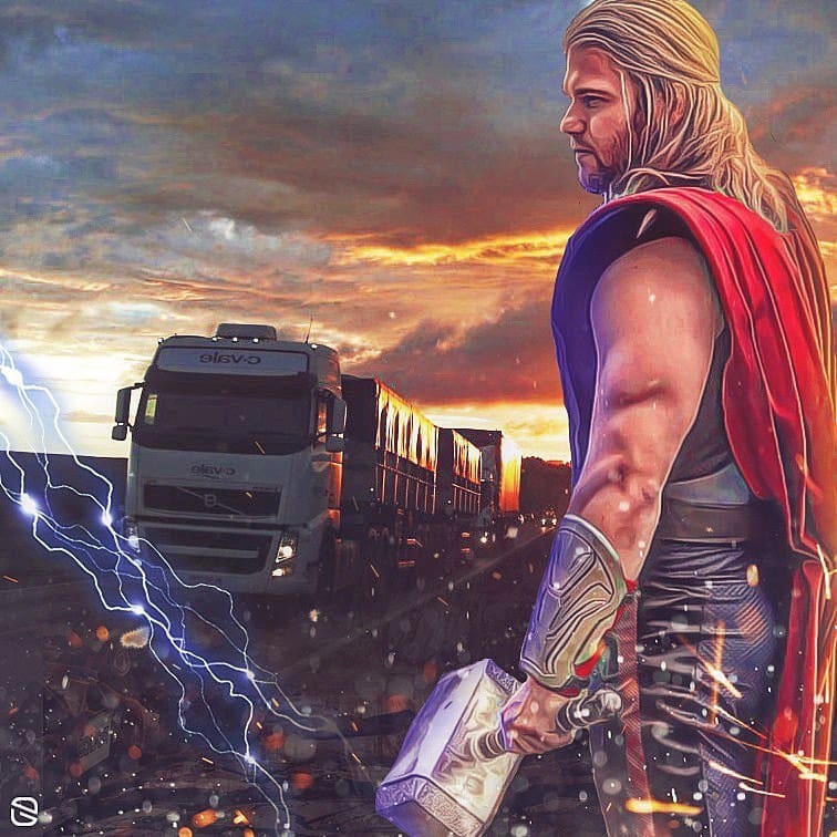 “Thor” entrega almoço para caminhoneiros