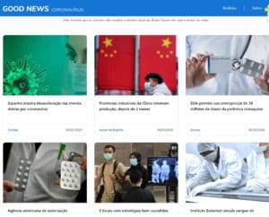 Site posta somente not&iacute;cias positivas sobre essa fase que estamos passando do Covid-19