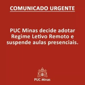 PUC Minas adota regime letivo remoto e suspende aulas presenciais