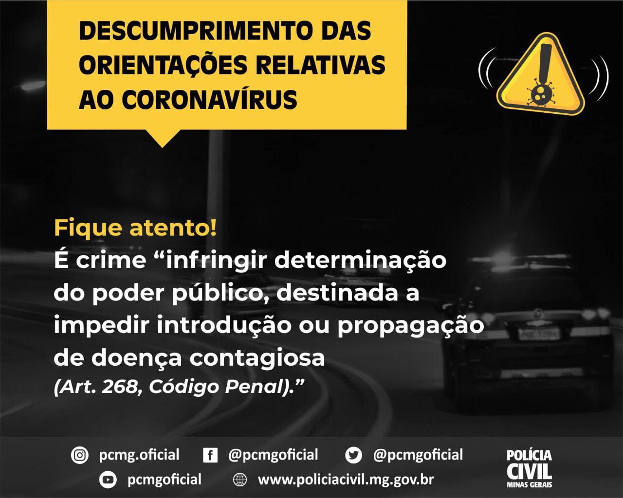 Polícia Civil reafirma punição a quem descumpre orientações relativas ao coronavírus