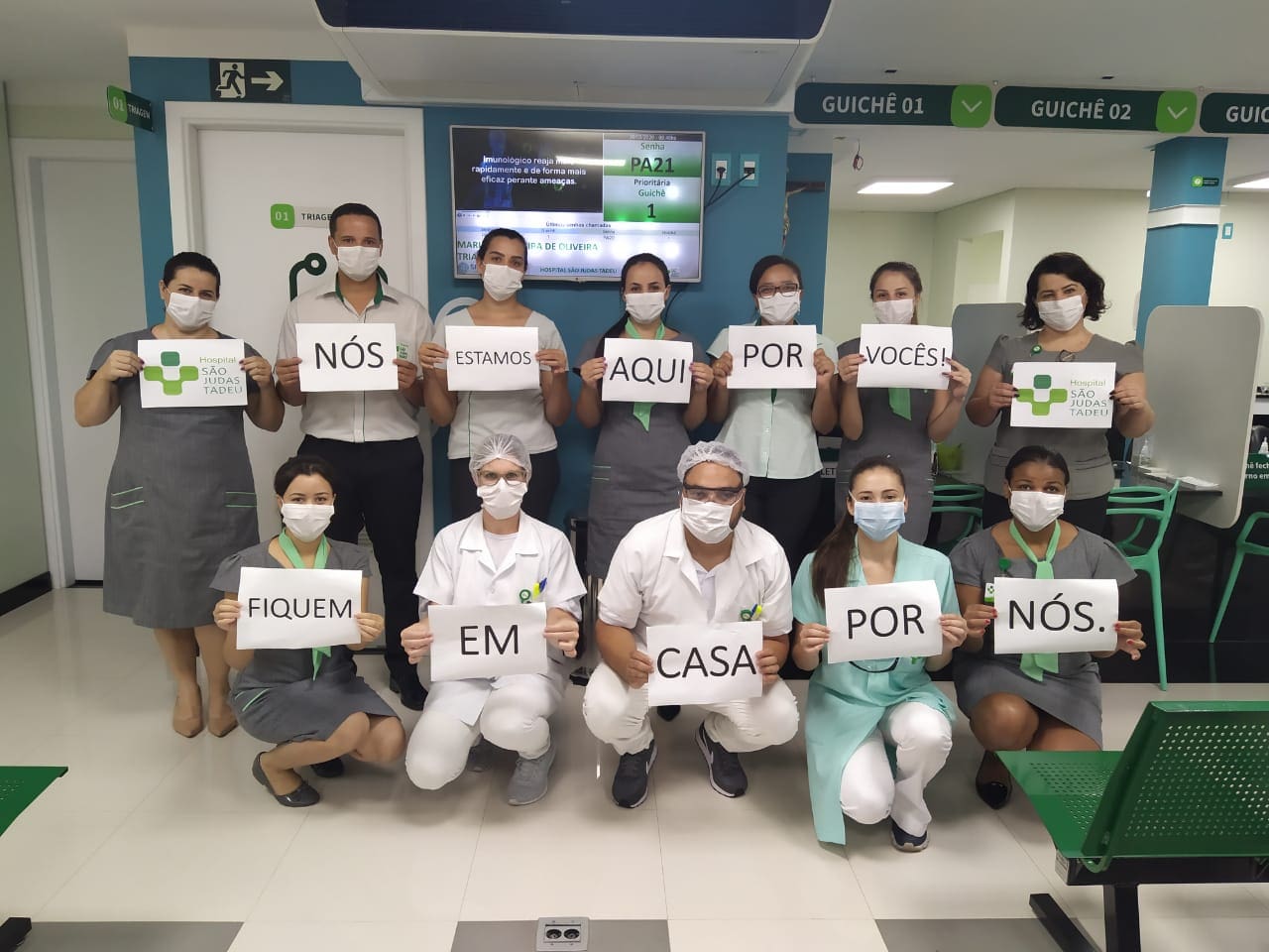 Equipe do Hospital São Judas envia recado: “Estamos aqui por vocês, fiquem em casa por nós”