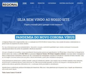 Regional Placas informa hor&aacute;rio de funcionamento durante a pandemia