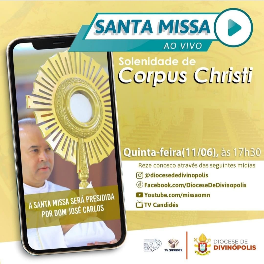 TV Candidés transmitirá nesta quinta-feita(11/06) a Missa de Corpus Christi