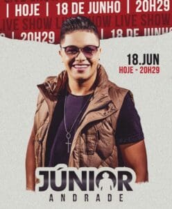 Cantor divinopolitano J&uacute;nior Andrade faz Live hoje no Youtube