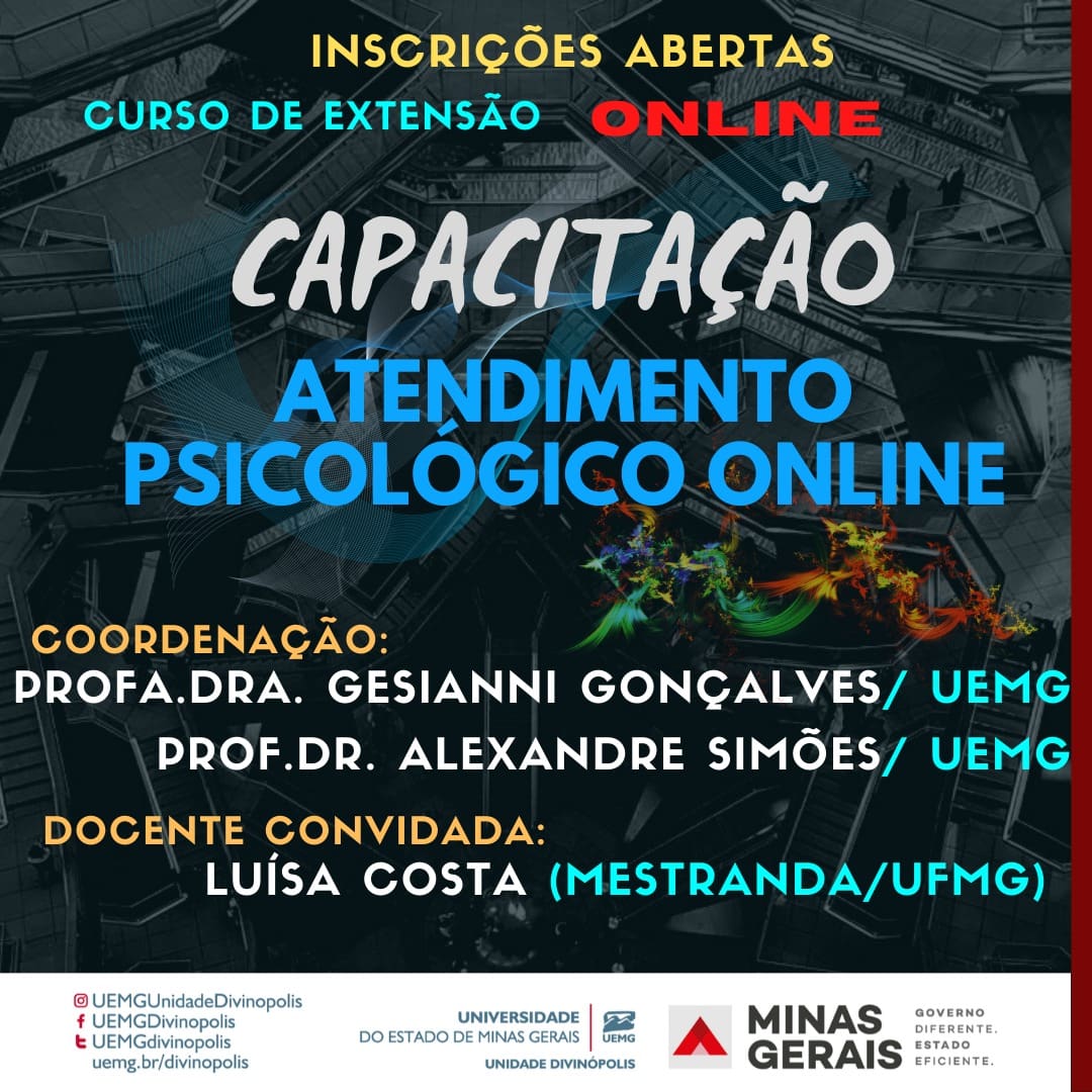 UEMG Divinópolis abre inscrições para curso de extensão sobre capacitação de atendimento psicológico “on-line”