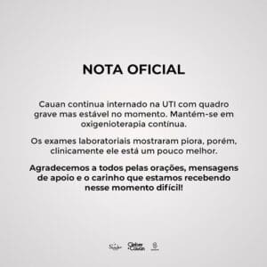 Em estado grave, sertanejo Cauan &eacute; transferido de hospital, por acesso a leito especial.