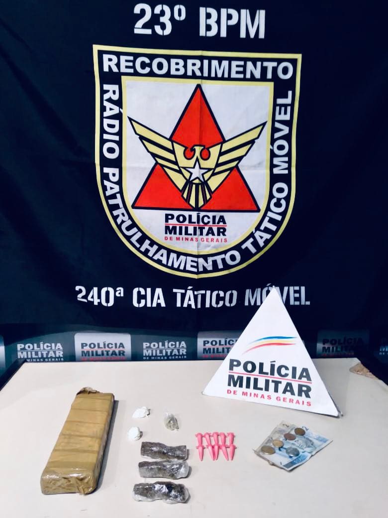 PM prende acusado de tráfico de drogas no bairro Santa Lúcia em Divinópolis