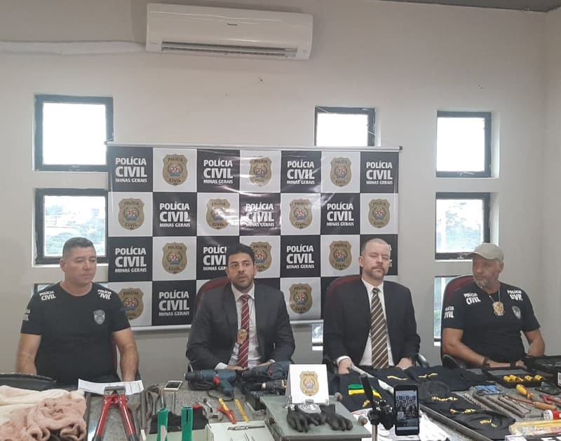 PCMG prende seis suspeitos de furtos e roubos a casas lotéricas, na região de Divinópolis.