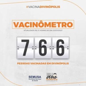 Vacin&ocirc;metro em Divin&oacute;polis registra a vacina&ccedil;&atilde;o contra covid-19