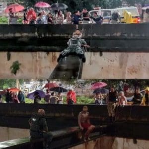 BH: Militar impede suicídio de homem no Rio Arrudas