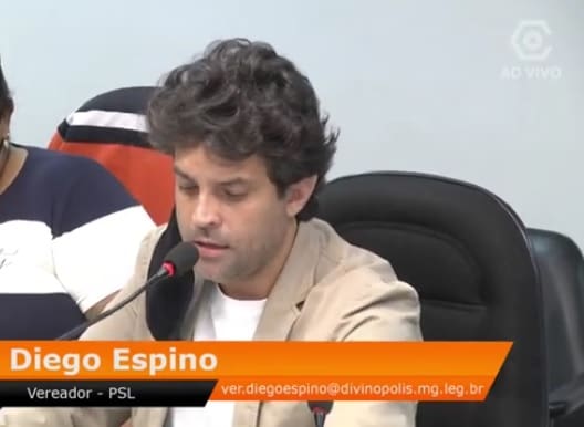 Vereador afirma que denuncia contra Diego Espino caracteriza quebra de decoro parlamentar
