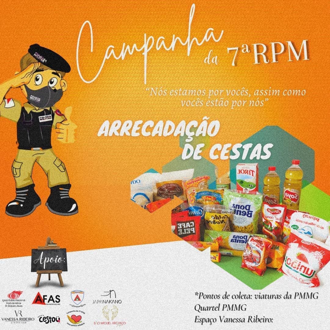 PM com apoio de entidades, lança campanha de arrecadação de alimentos para famílias afetadas com a pandemia