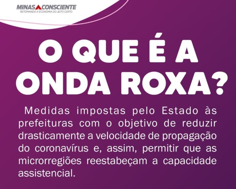 Até o momento vários municípios do Sul de Minas não aderiram à “Onda Roxa”
