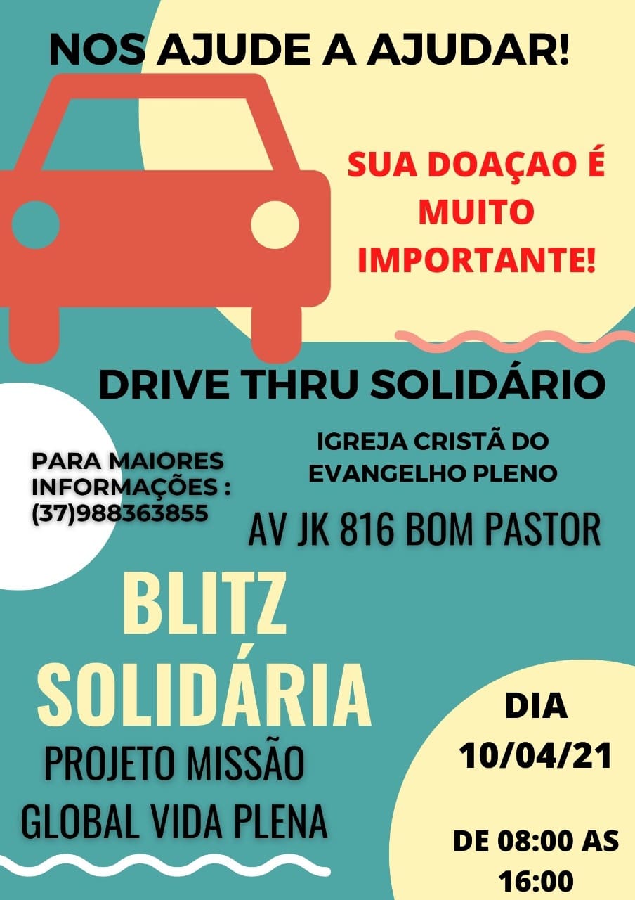 Igreja do Evangelho Pleno realiza blitz solid&aacute;ria para arrecadar alimentos
