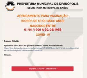 Doses se esgotam e cadastramento para vacina&ccedil;&atilde;o de idosos de 63 anos &eacute; interrompido