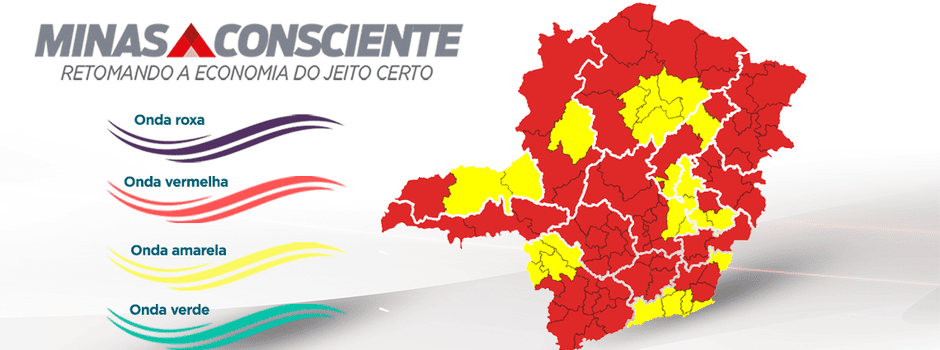 Macrorregião Norte regride e Estado tem 11 das 14 regiões na onda vermelha do Minas Consciente