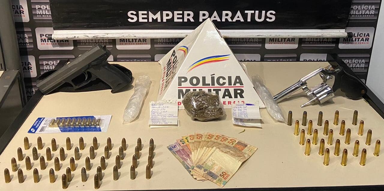 Homem é preso com armas e drogas no bairro Jardim Betânia em Divinópolis