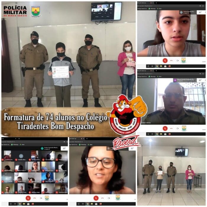 Colégio Tiradentes - Unidade Bom Despacho - PM realiza Formatura de 74 alunos do PROERD