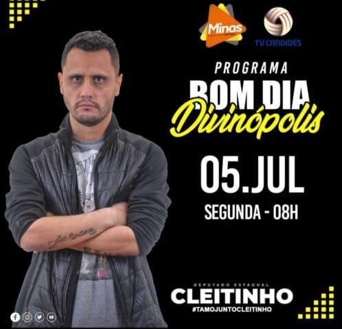 Cleitinho Azevedo participa do Bom Dia Divinópolis na segunda (04), um dos temas debatidos é seu nome em 1º lugar na pesquisa ao Senado