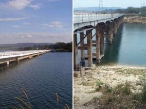 Lago de Furnas o antes e o depois da seca, veja as imagens chocantes