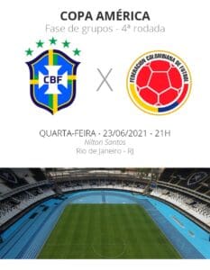 J&aacute; classificado, Brasil enfrenta Col&ocirc;mbia com mudan&ccedil;as na equipe.