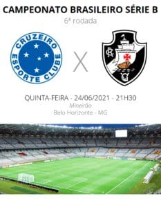 Cruzeiro tem cl&aacute;ssico contra o Vasco para sair do Z4. A Minas FM transmite.
