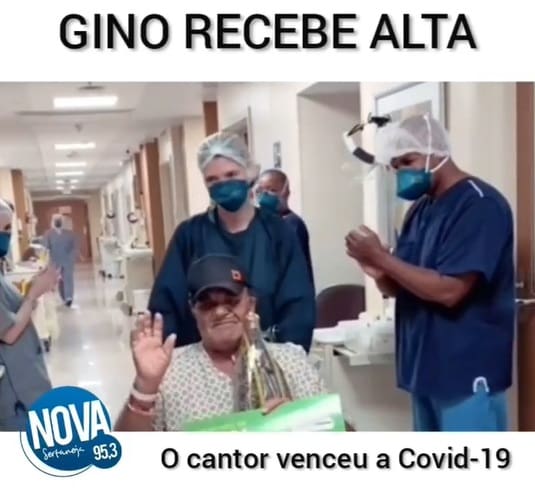 Gino recebeu alta do hospital nesta quarta-feira (02)