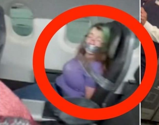 Mulher é amarrada e amordaçada após tentar sair do avião em pleno voo