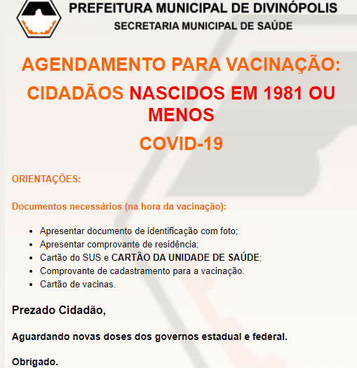 Menos de uma hora após abertura, cadastro para vacinação de nascidos em 1981 é fechado