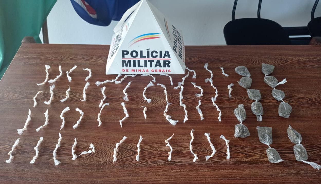 Em Perdigão polícia militar apreende 157 pedras de crack em lote no centro da cidade