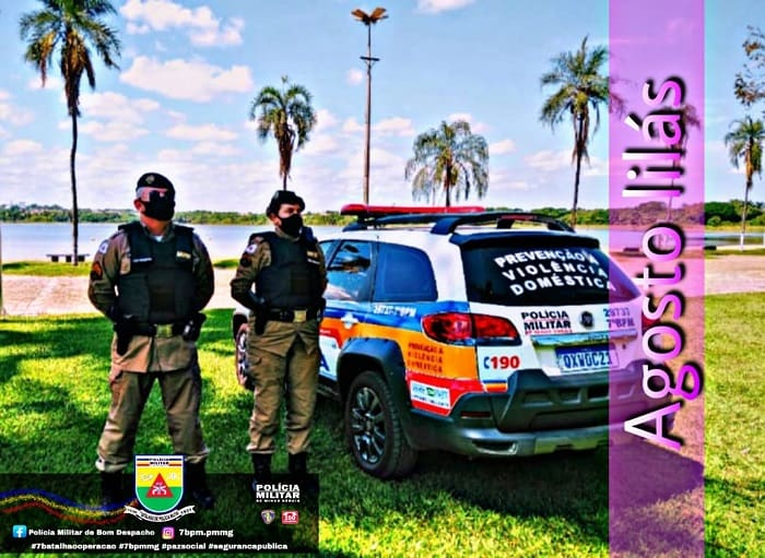 7º Batalhão da PM realiza Campanha Agosto Lilás para amparar mulheres vítimas de violência
