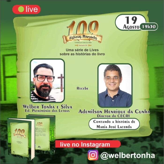Diretora Pedagógica Maria José Lacerda na live "109 histórias marcantes