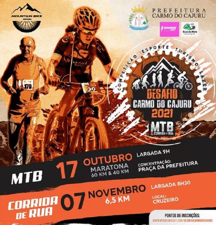 Desafio MTB Carmo do Cajuru", faça já sua inscrição