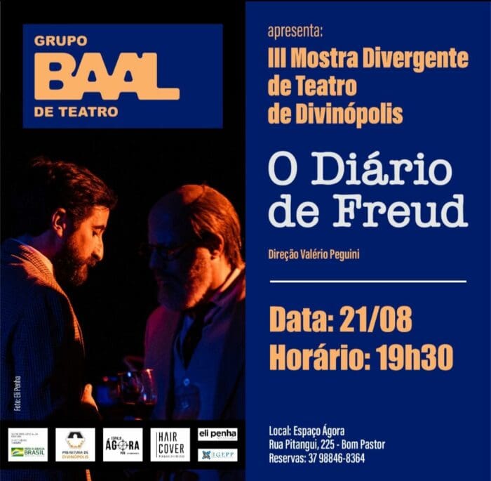 III Mostra Divergente de teatro “O Diário de Freud” será realizada hoje (21)