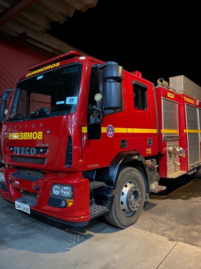 Bombeiros combatem incêndio em lote vago