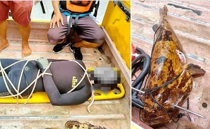 Homem morre após ser arrastado por peixe para o fundo do mar durante pescaria