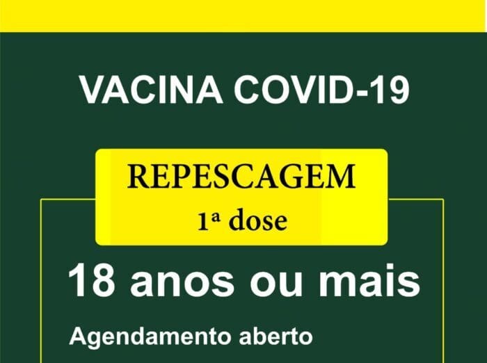 Formiga: Prefeitura realiza 3ª repescagem da vacinação contra Covid-19 para pessoas com 18 anos ou mais