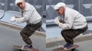 Aos 73 anos, vov&ocirc; russo arrasa nas manobras de skate