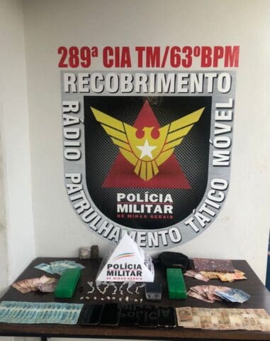 Trio é detido com drogas e mais de R$3 mil