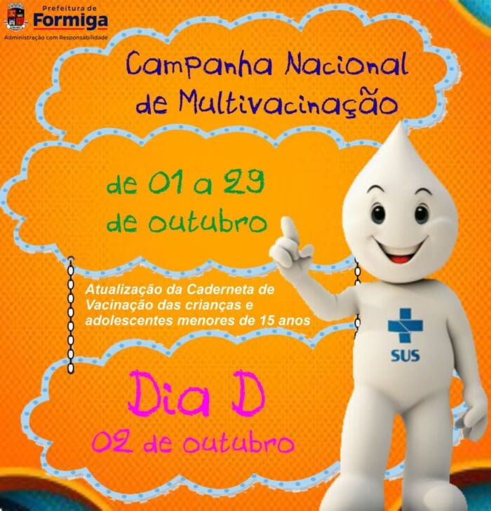 Dia D da Campanha Nacional de Multivacinação será no próximo sábado