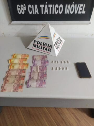 apreensão de drogas e dinheiro em Nova Serrana